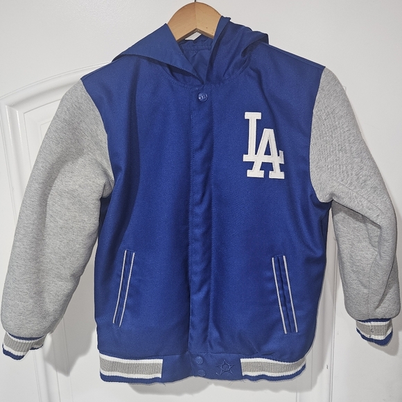 Los Angeles Dodgers JH Design Reversible Varsity style,Snap on Jacket, YTH Small - Picture 2 of 13